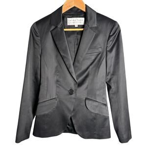 Trina Turk Twill Blazer Jacket Black Size 4